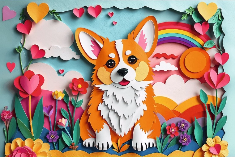 Trefl Puzzle Paper Art: hvalp 160 brikker