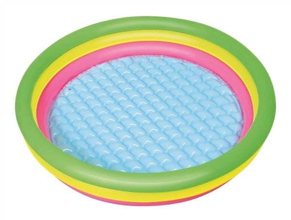 Farverigt oppusteligt babypool 152x30cm i kasse 30x24x7cm 2+