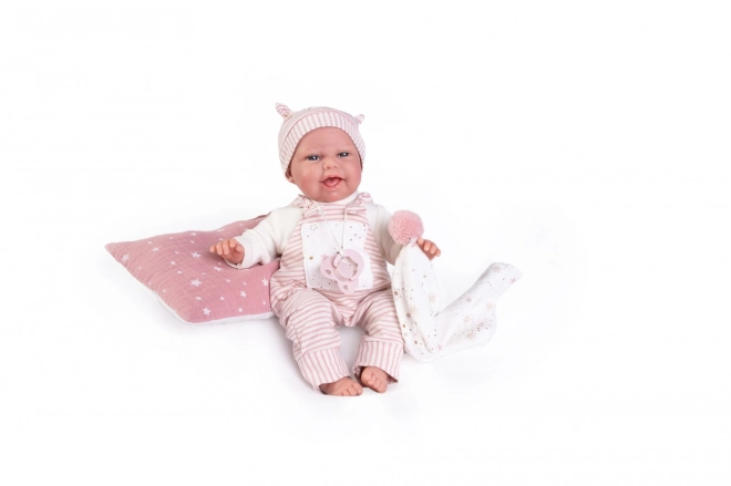 Antonio Juan 70252 CLARA - realistisk dukke baby med lyde og blødt stofkrop - 34 cm