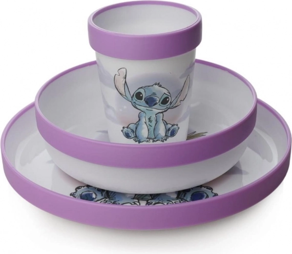Børnespisesæt 3-i-1 Lilo & Stitch
