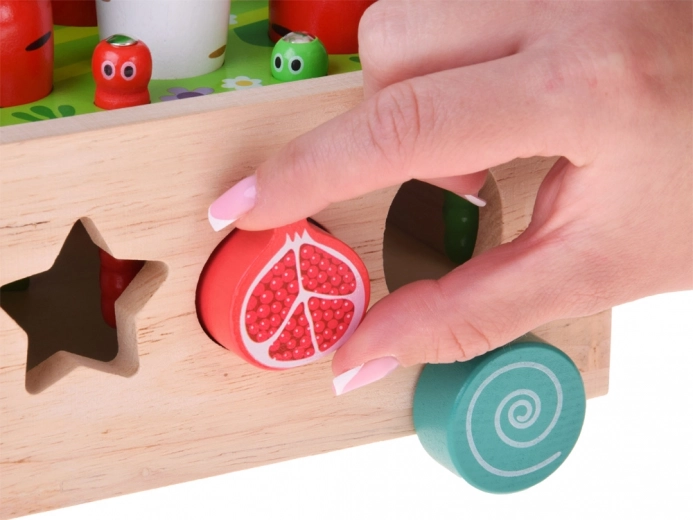 Sortering af farverige frugtformer