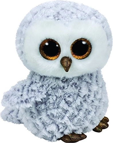 Maskotka TY Beanie Boos Owlette - Hvid ugle 24 cm