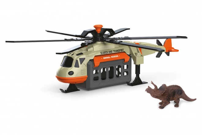 Helikopter med dinosaur og effekter 39 cm