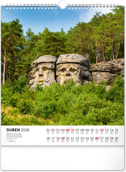 Vægkalender Tjekkiet 2026