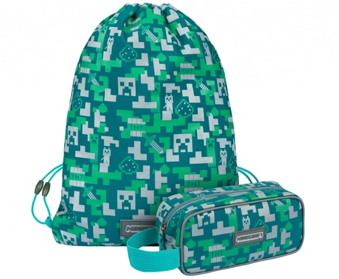 Minecraft 2 sæt med motivet Silver Creeper