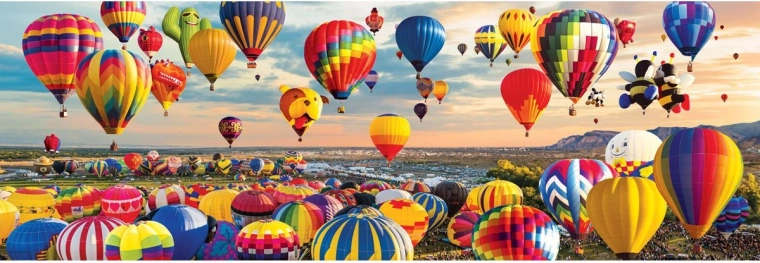 Panoramapuslespil Ballonernes opstigning 1000 brikker