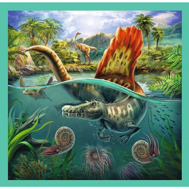 Puslespil 3i1 Dinosaurens Verden 20x19,5cm i kasse 28x28x6cm