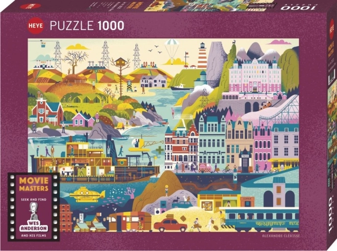 Wes Anderson Film Puslespil fra HEYE 1000 brikker