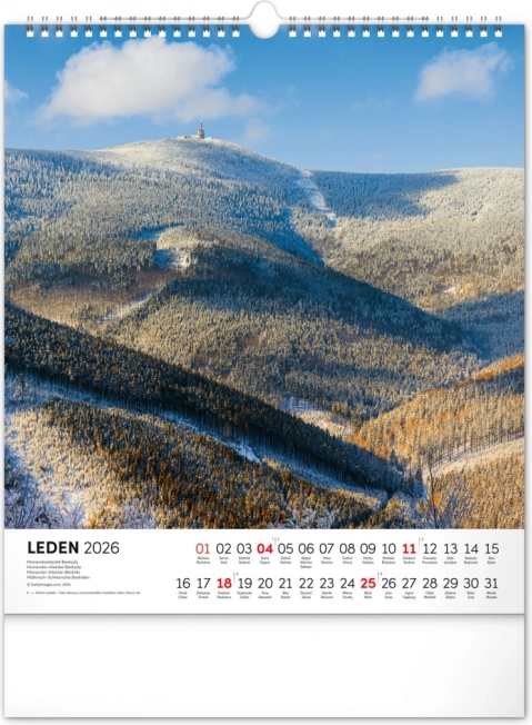 Vægkalender Vandringer i det moraviske landskab 2026