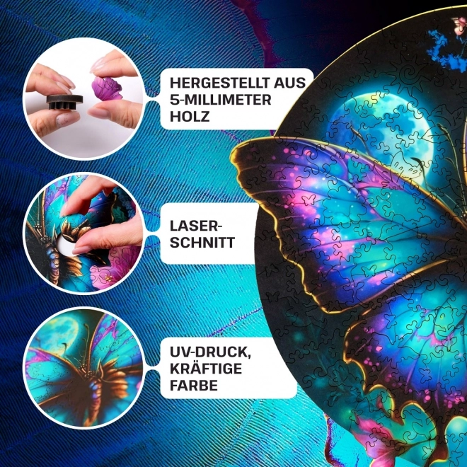 EscapeWelt Træluminescerende puslespil Sommerfugl 500 brikker