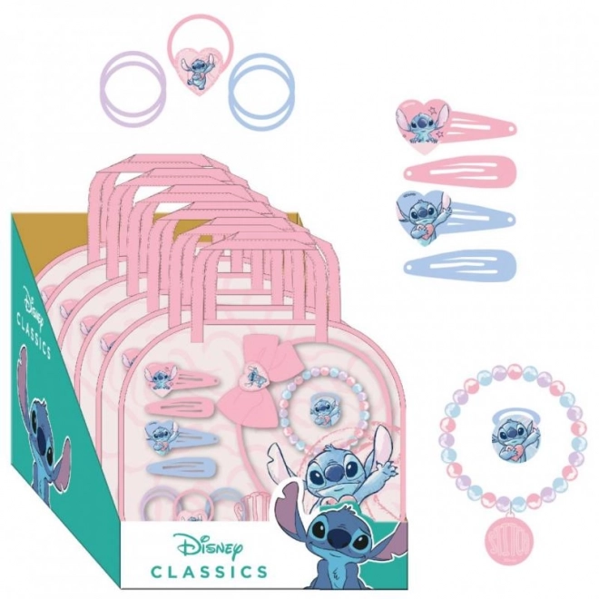 Sæt med hårtilbehør Stitch 12 stk