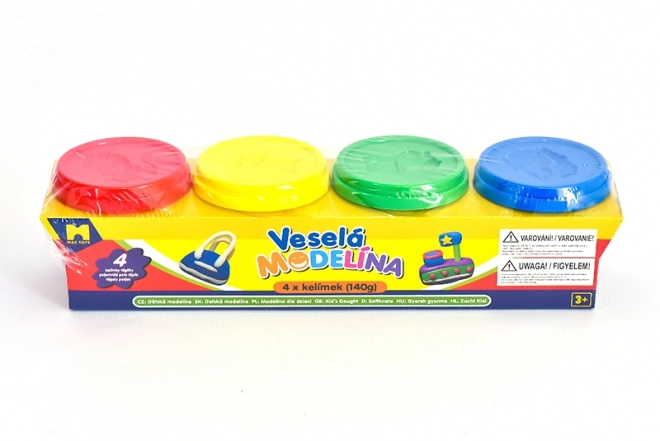 Plastelina 4x 140g forskellige farver