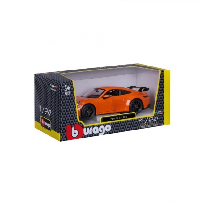 Bburago Porsche 911 GT3 model orange 1:24