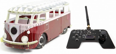 RC minivan rød – byggesæt af Volkswagen Transporter T1 uden lim