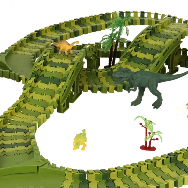 Dinosaur racerbane med biler 240 stykker