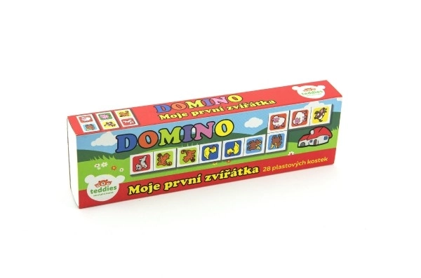 Domino Mine første dyr 28 stk. brætspil i æske 21x6x3cm