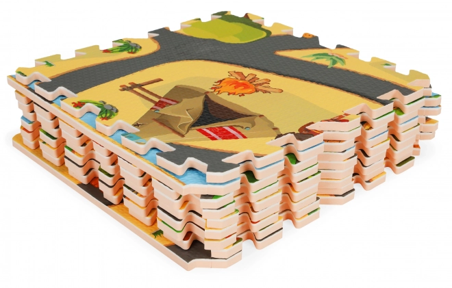 ECOTOYS Skum puslespil Safari med kant