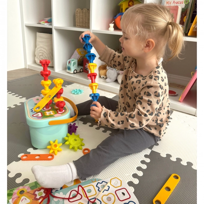 Woopie Grøn Konstruktion Box Motorisk Montessori 12i1