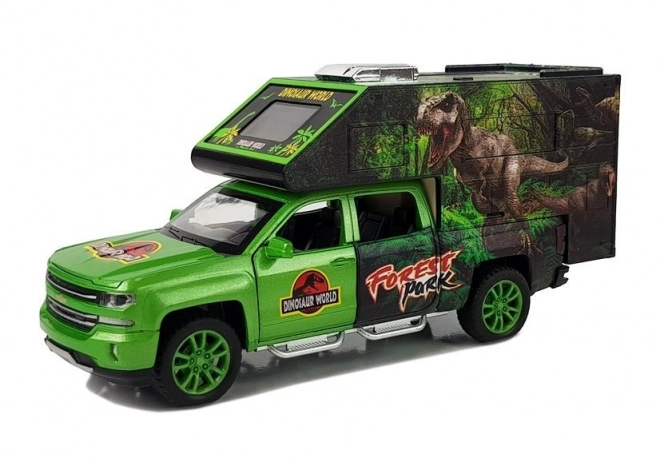Camper med dinosaurer grøn