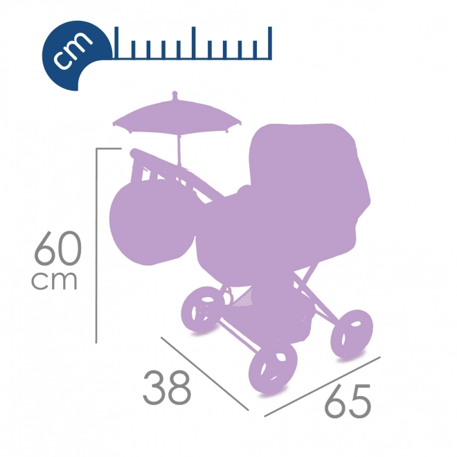 DeCuevas 85076 Foldbar dukkevogn med parasol og taske Magic Bubble 2024 - 60 cm
