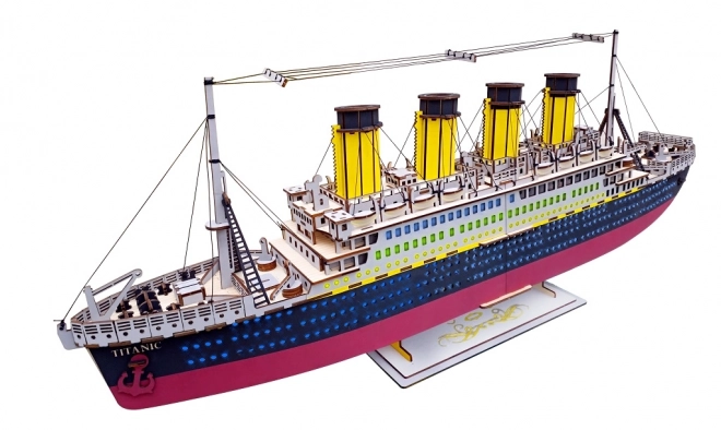 Woodcraft Træ 3D-puslespil Titanic