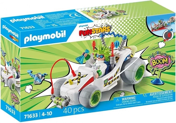 Playmobil Funstars Racing: professor med gokart og tilbehør