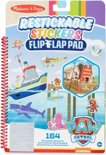 PAW PATROL genanvendelige klistermærker flip-flap – mission i bugten