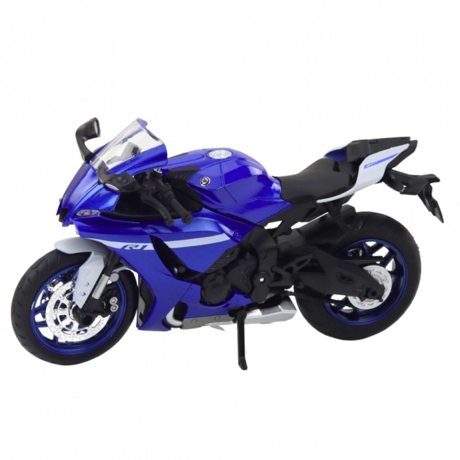 Metalisk sportsmotorcykel blå R1 1:12