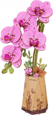 3D Træblomst Lilla Orkidé