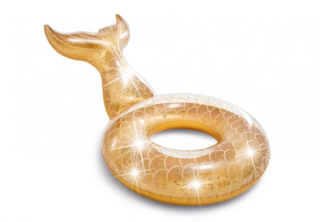 Oppustelig ring formet som en finne med glimmer
