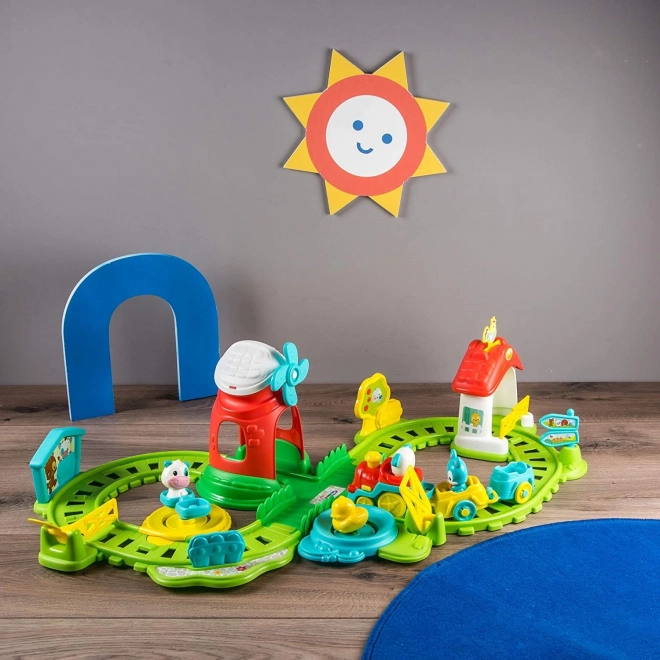 CLEMENTONI BABY Interaktivt legesæt med tog på gården med lyde