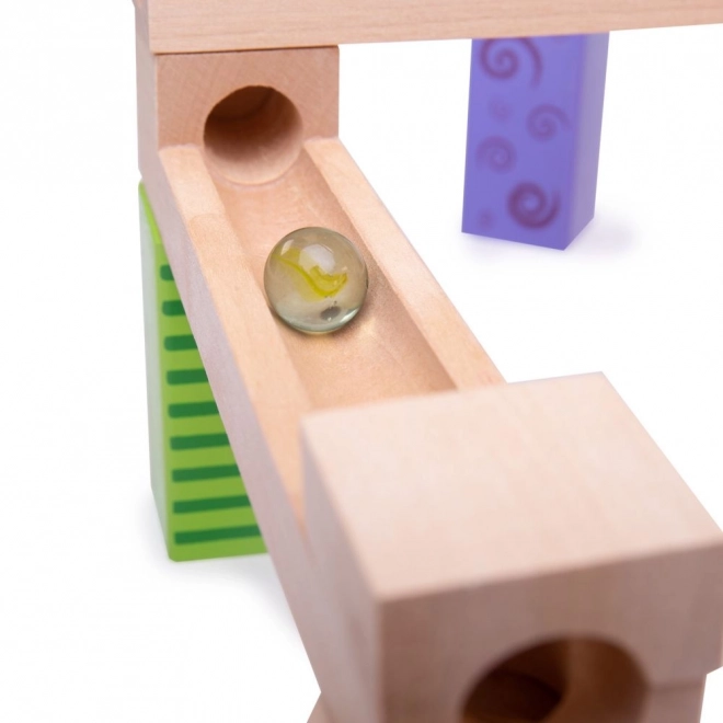 Bigjigs Toys Træ kuglebane farverig