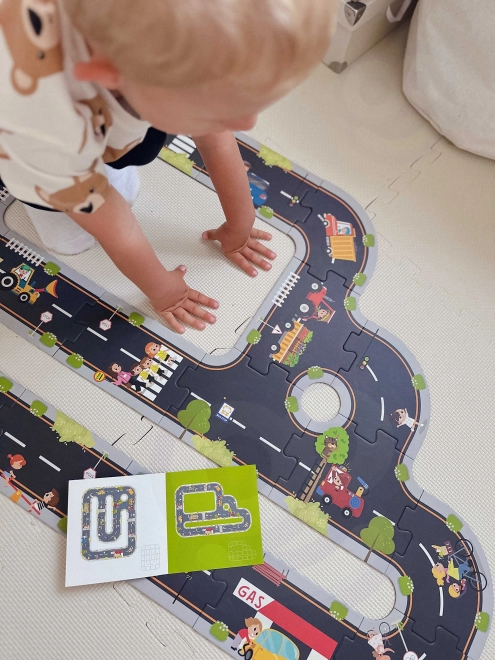 Tooky Toy Autovej Puslespil