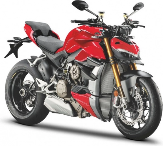 Model Ducati Super Naked V4 med sokkel