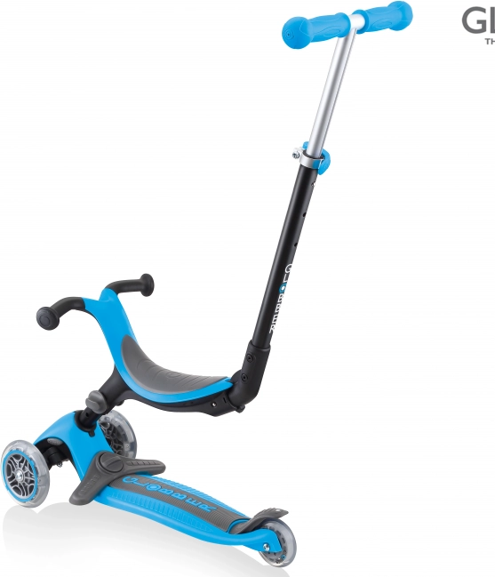 Globber Go Up foldbar Plus lyseblå løbehjul