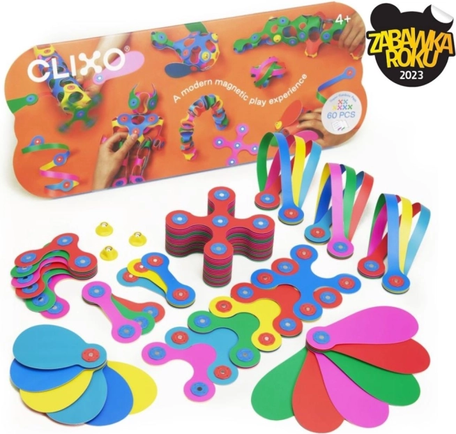Clixo Super Rainbow magnetisk byggesæt 60 dele