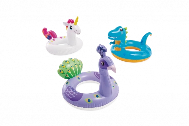 oppustelig børne-badering dyr 86 × 58 cm (lama, enhjørning, dinosaurus)