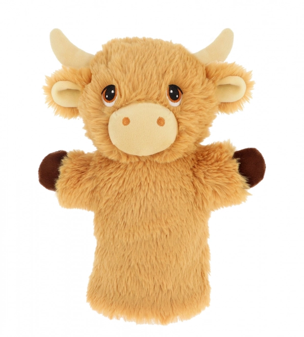 Keel Toys SE3077-3 Keeleco Kø, højlandet - øko plys hånddukke 27 cm