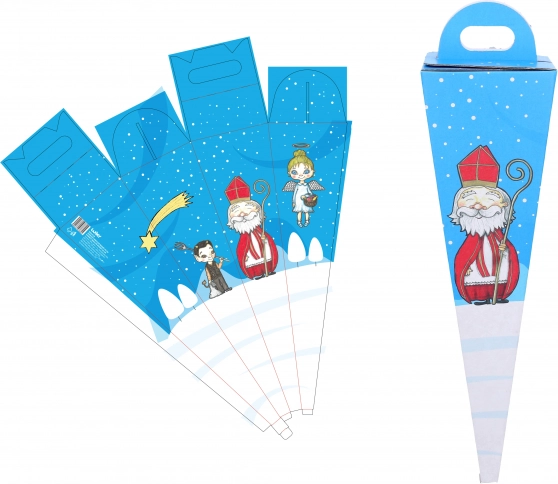 Kegle Sankt Nikolaus blå 50 cm