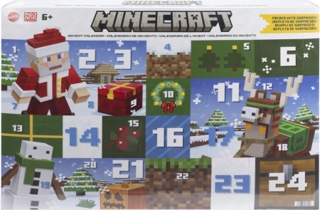 minecraft julekalender 2024 med figurer og tilbehør