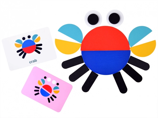 Træ Tangram Montessori Puslespil