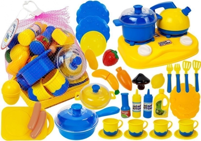 Sæt af plastikkøkkengrej Little Cook Pot