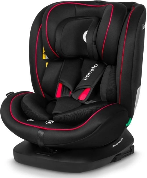Lionelo autostol til børn Bastiaan i-Size 40-150 cm, sort og rød