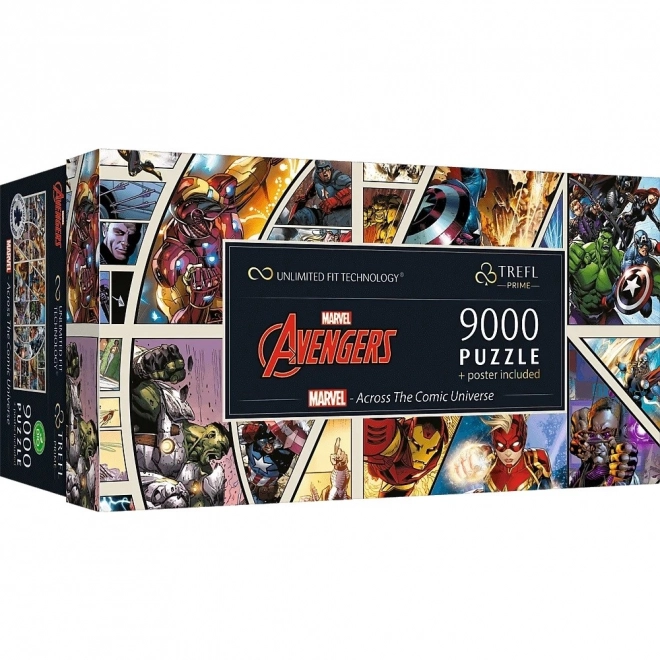 Puslespil 9000 brikker Marvel På Tværs af Tegneserieuniverset