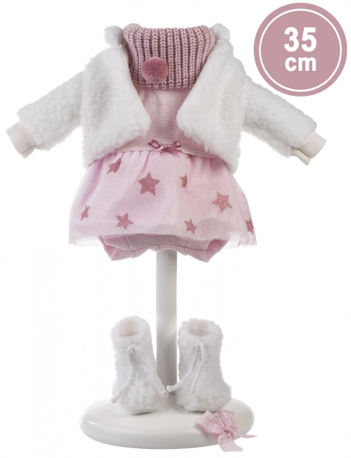 Llorens 535S SARA - realistisk dukke med blødt stofkrop - 35 cm