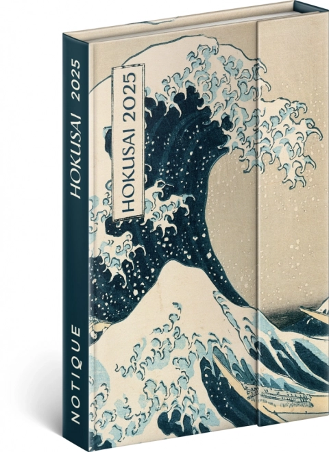 NOTIQUE Ugentlig magnetisk kalender Katsushika Hokusai 2025, 11 x 16 cm