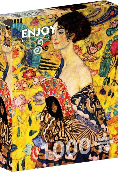 ENJOY puslespil Dame med vifte af Gustav Klimt 1000 brikker