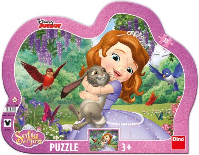 Konturpuzzle Sofie og dyrene 25 brikker