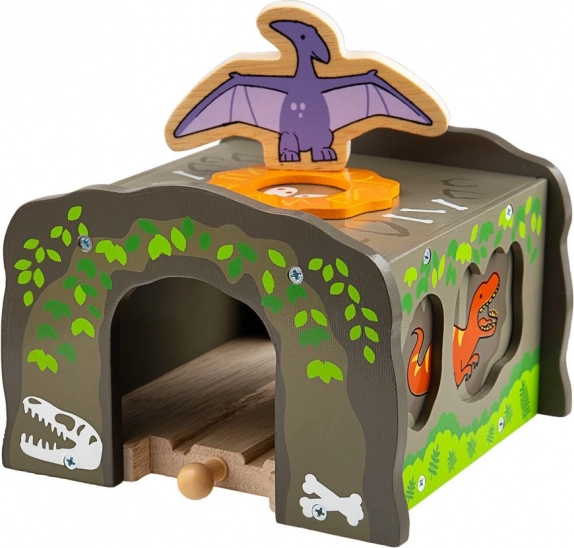 Bigjigs Rail dinosaurtunnel t. rex til togbane