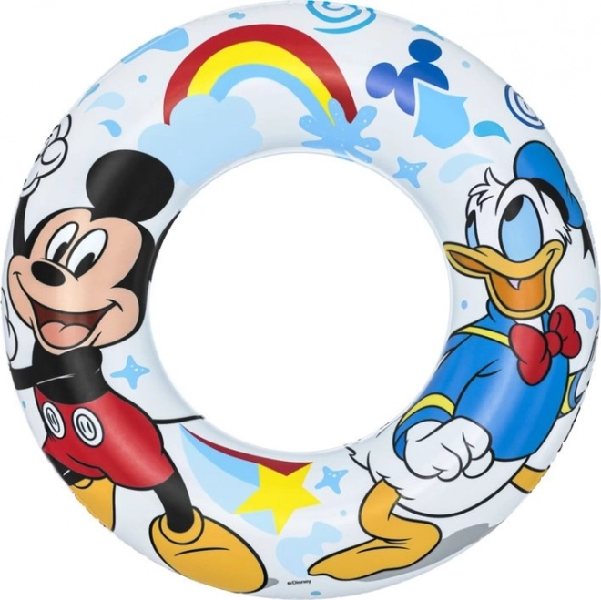 Oppustelig ring Disney med motiverne Mickey Mouse og Anders And 56 cm